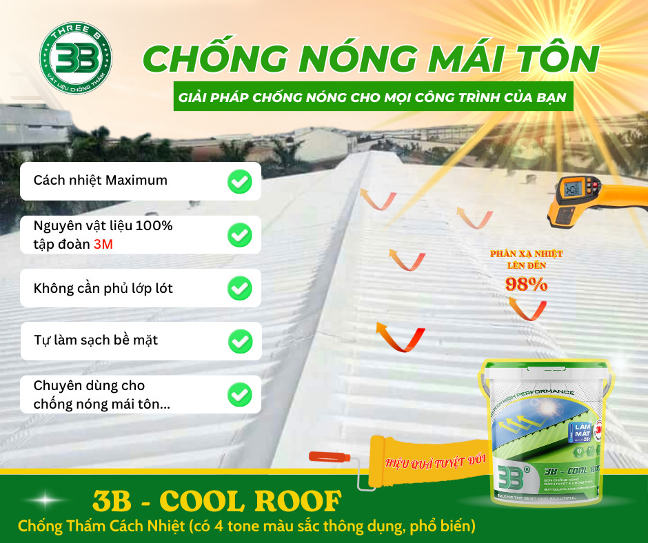 QUY TRÌNH THI CÔNG SƠN CHỐNG NÓNG 3B-COOLROOF