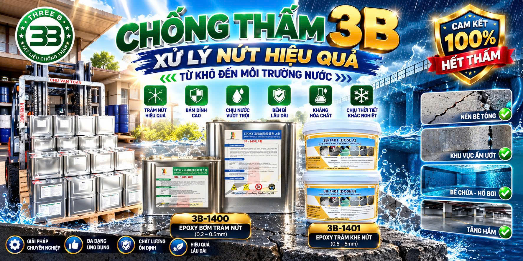 Keo Epoxy Xử Lý Nứt