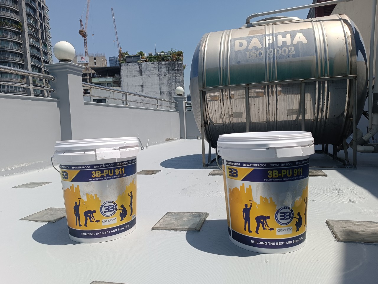 QUY TRÌNH THI CÔNG SẢN PHẨM CHỐNG THẤM 3B-PU911